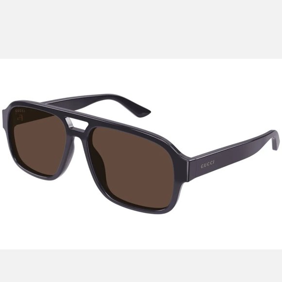 NEW GUCCI GU1342S 005 UNISEX SUNGLASSES BROWN GUCCI - Picture 2 of 6